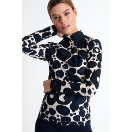 T- Mock Neck Long Sleeve Top (SL)THIS FABRIC IS NO LONGER AVAILABLE CLICK  BELOW TO ORDER IN SHINY SPANDEX