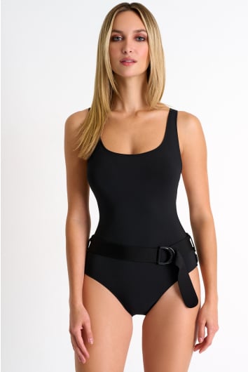 Maillot une-pièce avec ceinture