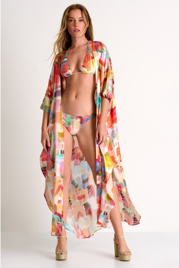 Long silk kimono