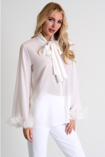 Blouse en soie glamour à boucle