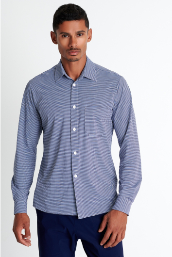 Button down high performance jersey shirt