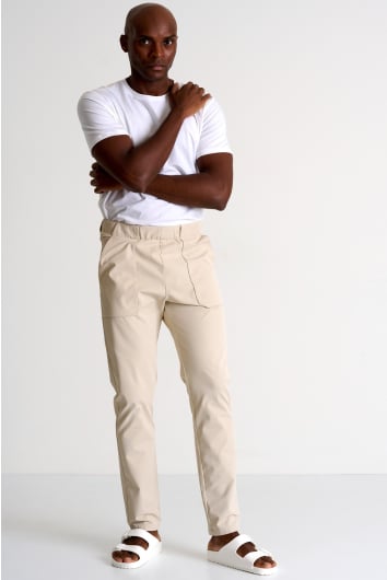 Straight-cut casual pants