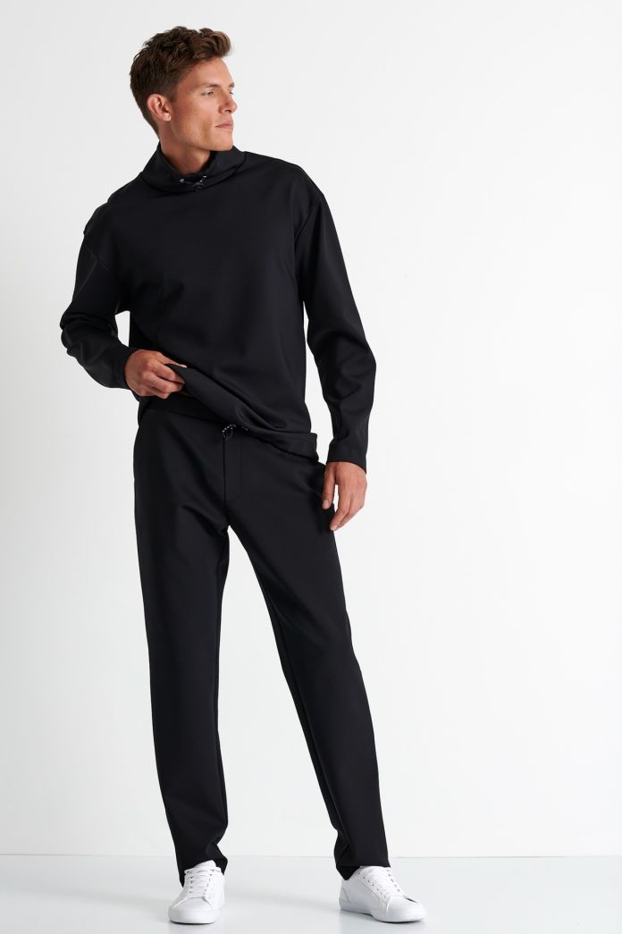 Shan Modal Jersey, Soft Lounge Pants in Black for Men